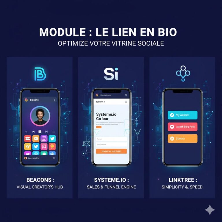 Linktree, Beacons, Systeme.io : Quel outil choisir pour ses réseaux ?
